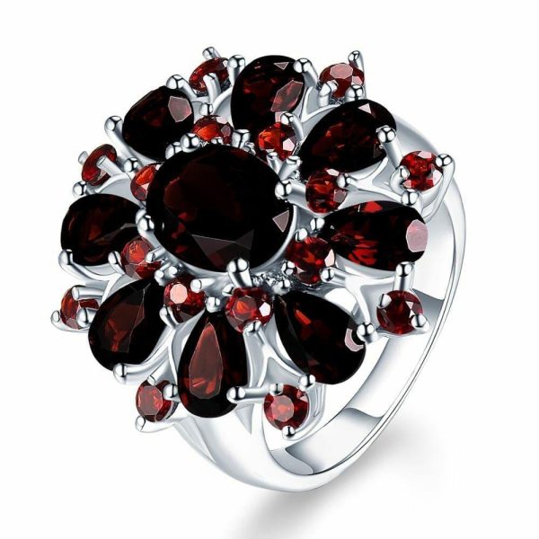 Garnet | 7.54ct Classic Natural Black Garnet- 925 Sterling Silver