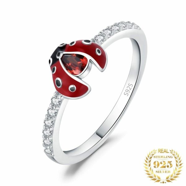 Garnet | Cute Coccinella Natural Garnet – 925 Sterling Silver