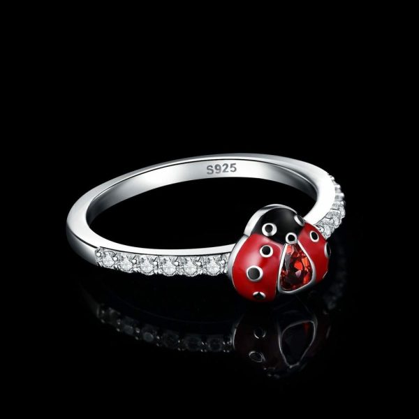 Garnet | Cute Coccinella Natural Garnet – 925 Sterling Silver