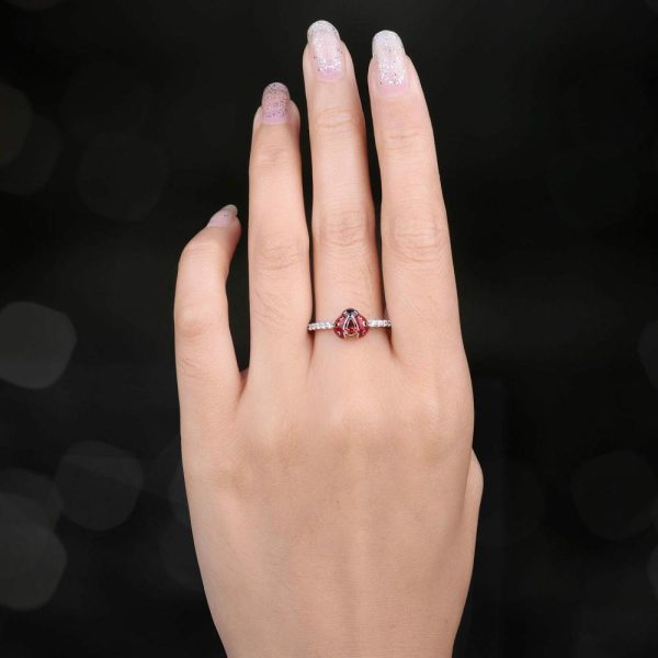 Garnet | Cute Coccinella Natural Garnet – 925 Sterling Silver