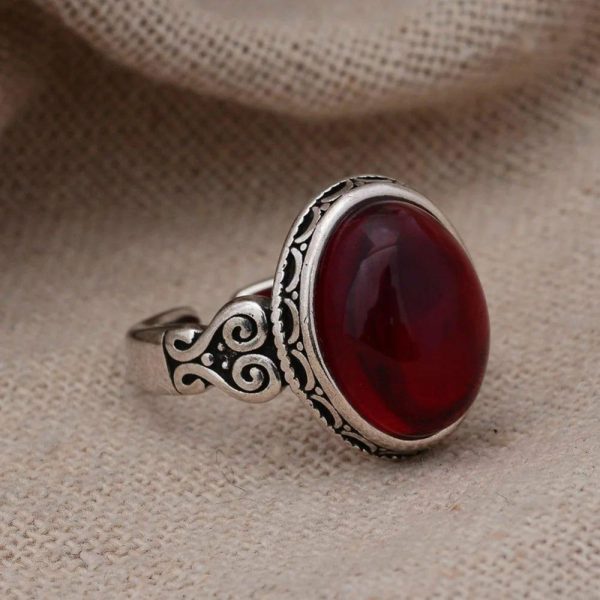 Garnet | Garnet Stone Flower Thai Silver Ladies Wedding Xzbt2516 J0651