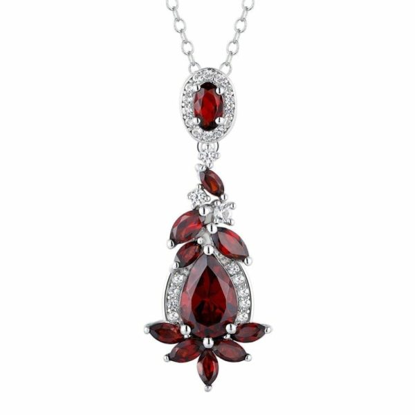 Garnet | Handmade Garnet Pendant – 925 Sterling Silver