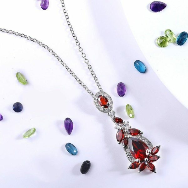 Garnet | Handmade Garnet Pendant – 925 Sterling Silver