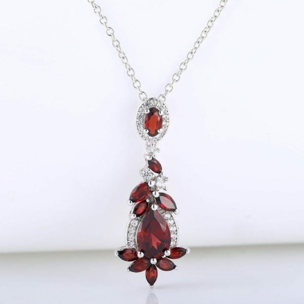 Garnet | Handmade Garnet Pendant – 925 Sterling Silver