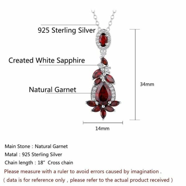 Garnet | Handmade Garnet Pendant – 925 Sterling Silver