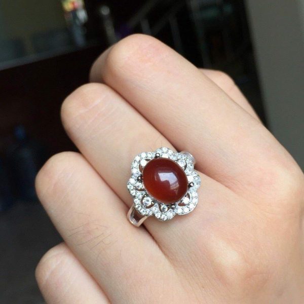 Garnet | Natural 5ct Garnet- 925 Sterling Silver