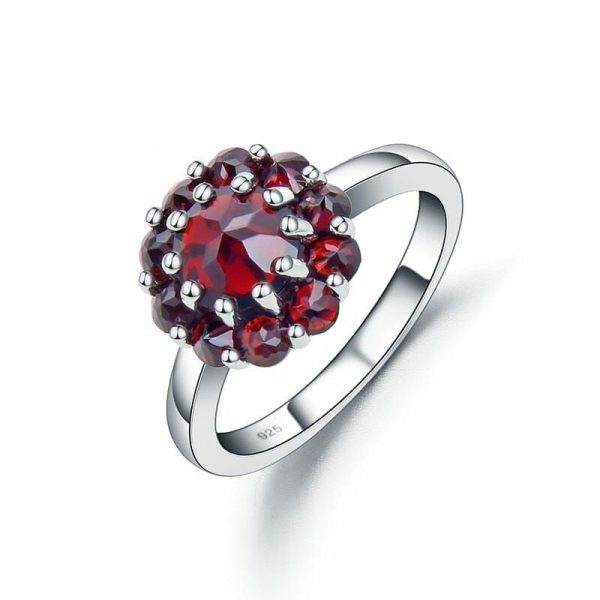 Garnet | Natural Black Garnet Cluster- 925 Sterling Silver