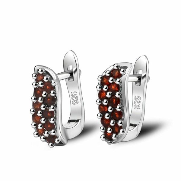 Garnet | Pomegranate Granules Garnet Earring Jackets – 925 Sterling Silver