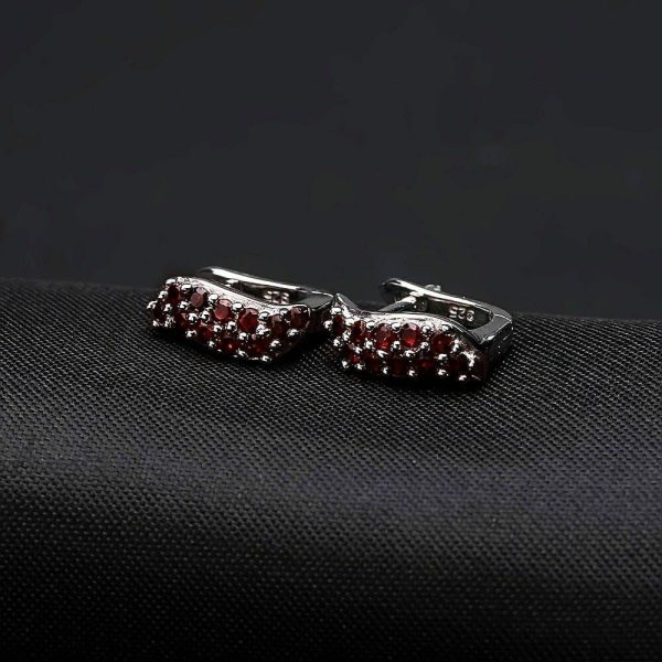 Garnet | Pomegranate Granules Garnet Earring Jackets – 925 Sterling Silver