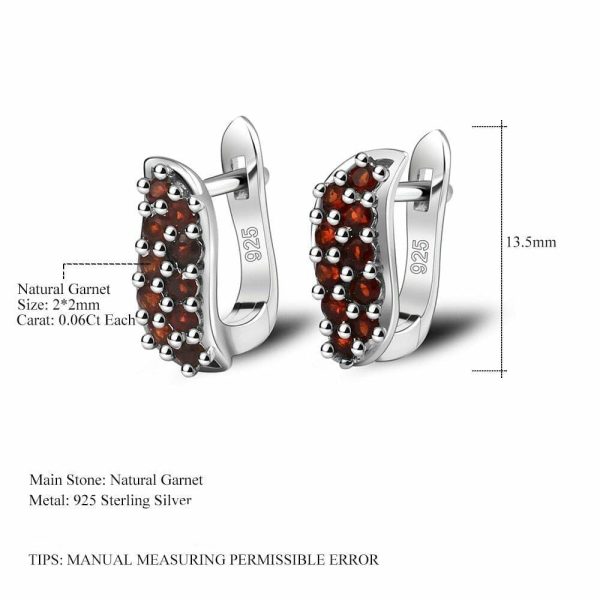 Garnet | Pomegranate Granules Garnet Earring Jackets – 925 Sterling Silver