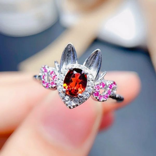 Garnet | Rabbit Dreamer Garnet925 Sterling Silver Red