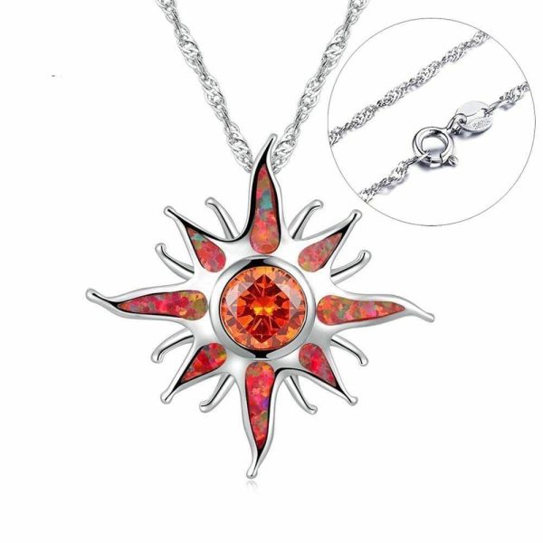 Garnet | Starburst Orange Fire Opal Garnet Pendant