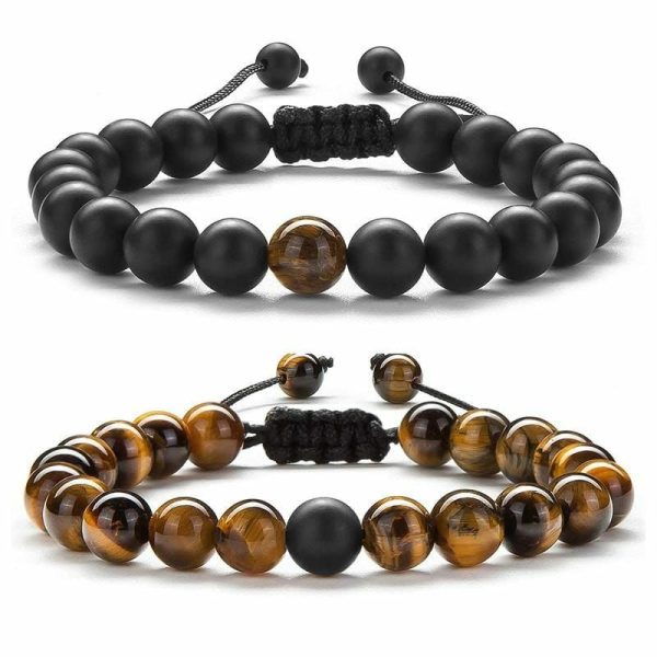 Jewelry Sets | 2pcs/set Black Onyx and Tiger Eye Couple