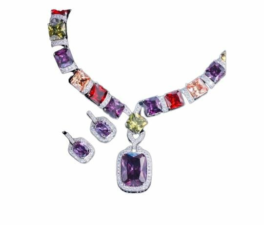 Jewelry Sets | Colorful Diamond Jewelry Set (Earrings u0026)