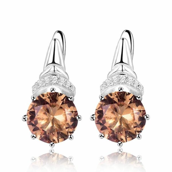 Morganite | Charm Morganite Clip Earrings – 925 Sterling Silver