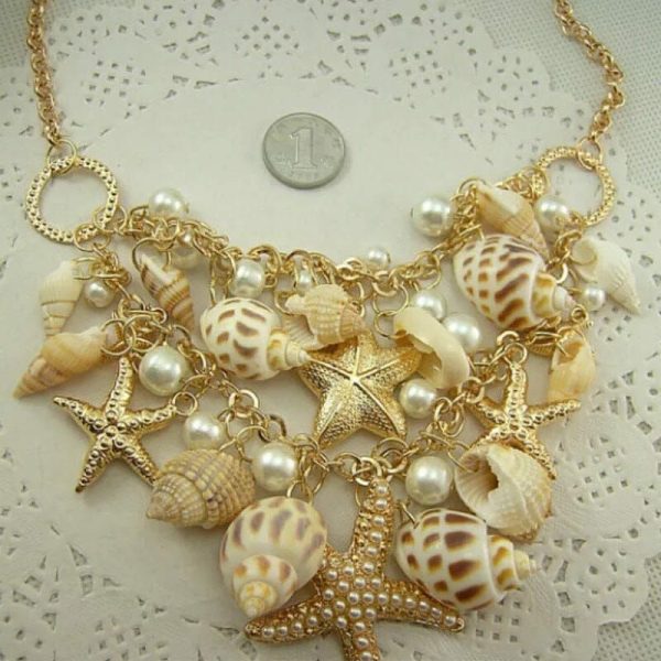 Necklaces | Sweet Fashion Puka Shell Starfish Simulated Pearl