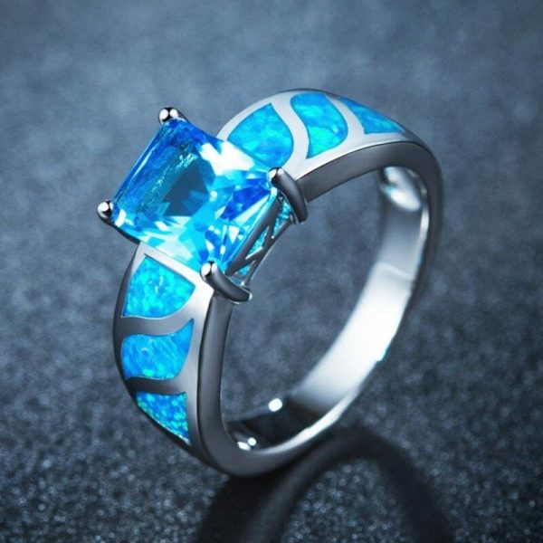 Opal | Blue Fire Opal Irregular Pattern