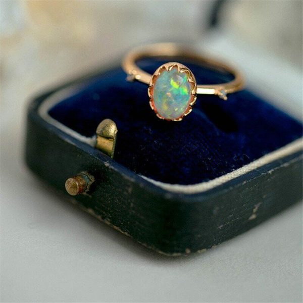 Opal | Elegant Vintage Opal Adjustable- 925 Sterling Silver