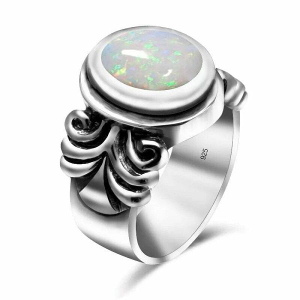 Opal | Gothic Vintage Opal 925 Sterling Silver