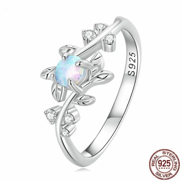 Opal | Leaf Style White Fire Opal- 925 Sterling Silver