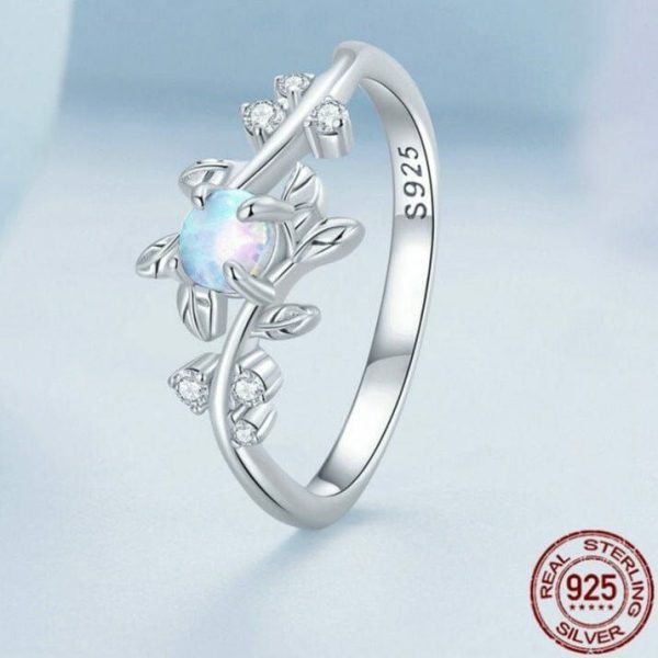 Opal | Leaf Style White Fire Opal- 925 Sterling Silver