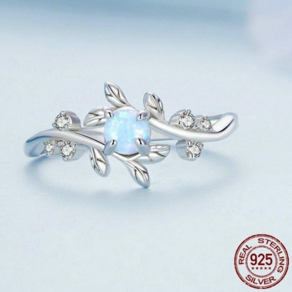 Opal | Leaf Style White Fire Opal- 925 Sterling Silver