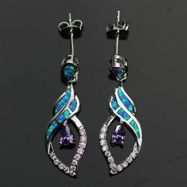 Opal | Luxurious Fire Opal Fashionable Earrings Multi