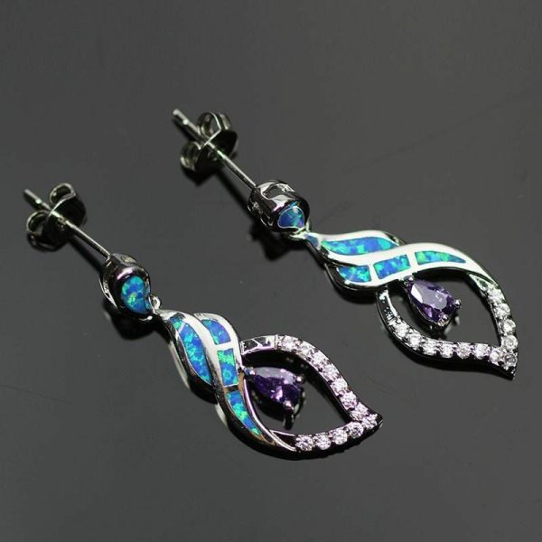 Opal | Luxurious Fire Opal Fashionable Earrings Multi