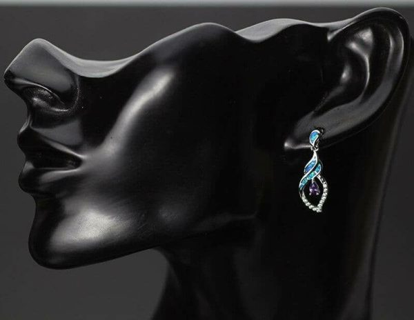 Opal | Luxurious Fire Opal Fashionable Earrings Multi