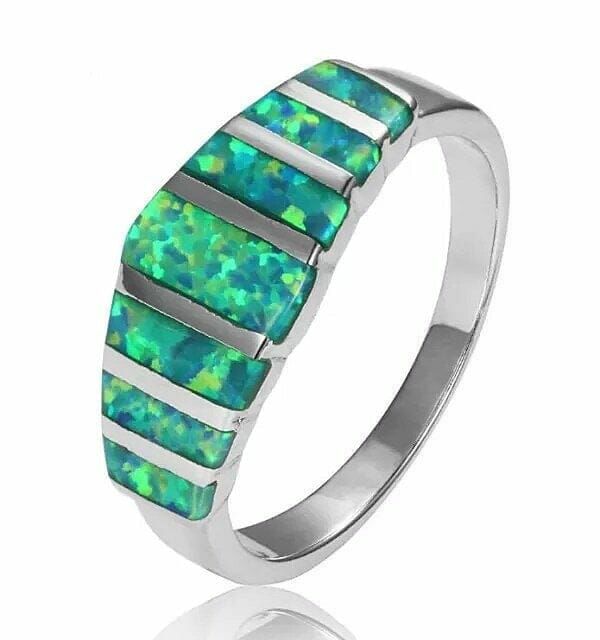 Opal | Luxurious Green Fire Opal Silver