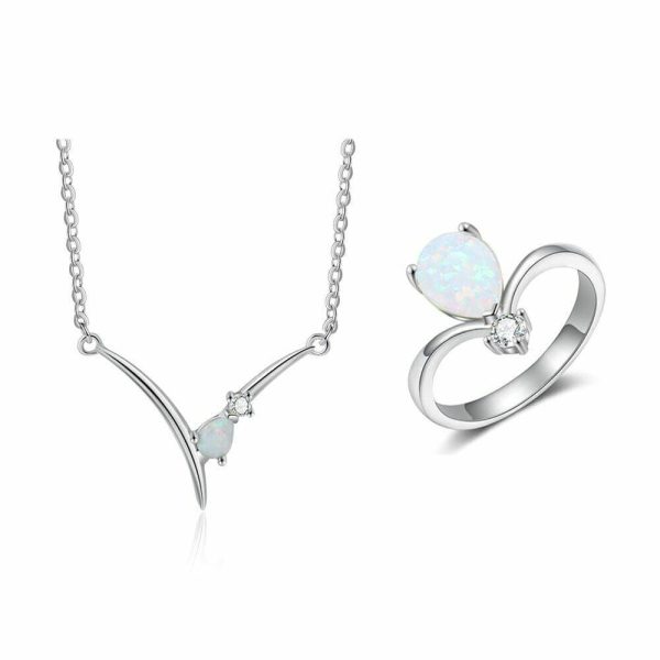 Opal | Uniquely Beautiful White Opal Jewelry Set – 925 Sterling Silver