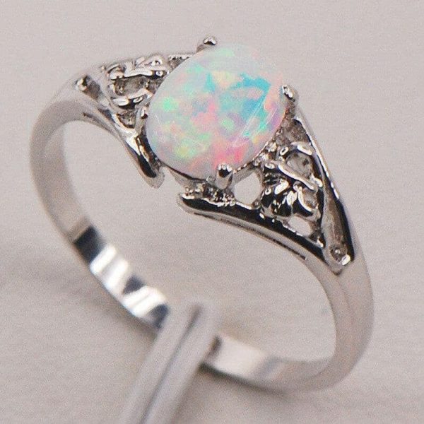 Opal | White Fire Australian Opal Silver