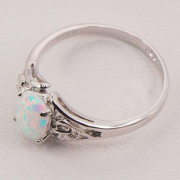 Opal | White Fire Australian Opal Silver