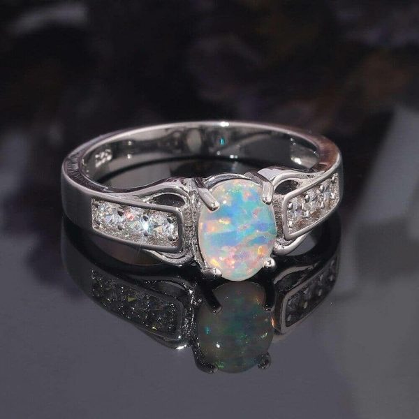 Opal | White Fire Opal Cubic Zirconia Jewelry