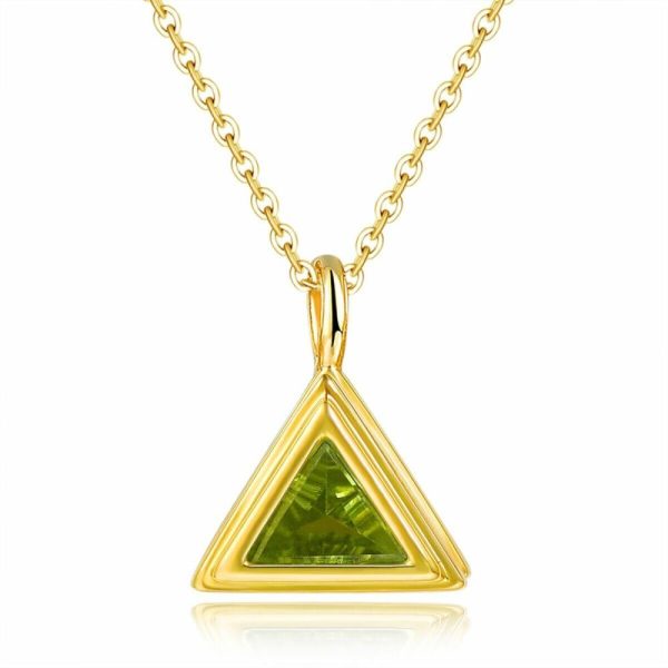 Peridot | Topaz Peridot Garnet Yellow Gold Plated Pendants Black