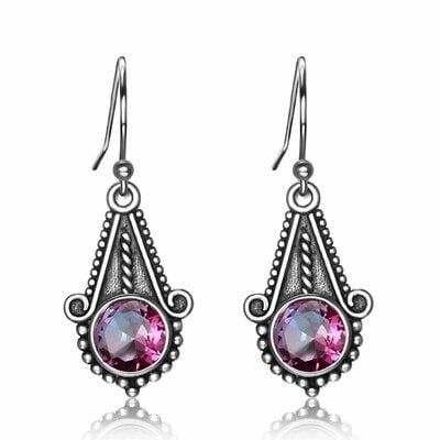 Rainbow Topaz | Adorable Rainbow Mystic Topaz Drop Earrings – 925 Sterling Silver Multi