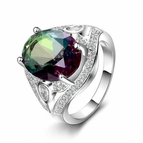 Rainbow Topaz | Dazzling Rainbow Mystic Topaz Zircon- 925 Sterling Silver