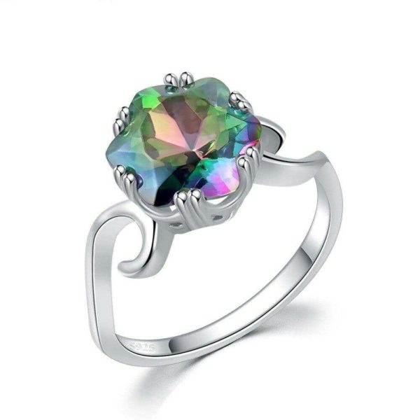 Rainbow Topaz | Mystic Topaz Curl- 925 Sterling Silver