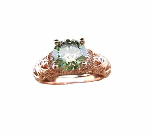 Rings | 1 Carat Moissanite 925 Sterling Silver Rose Gold