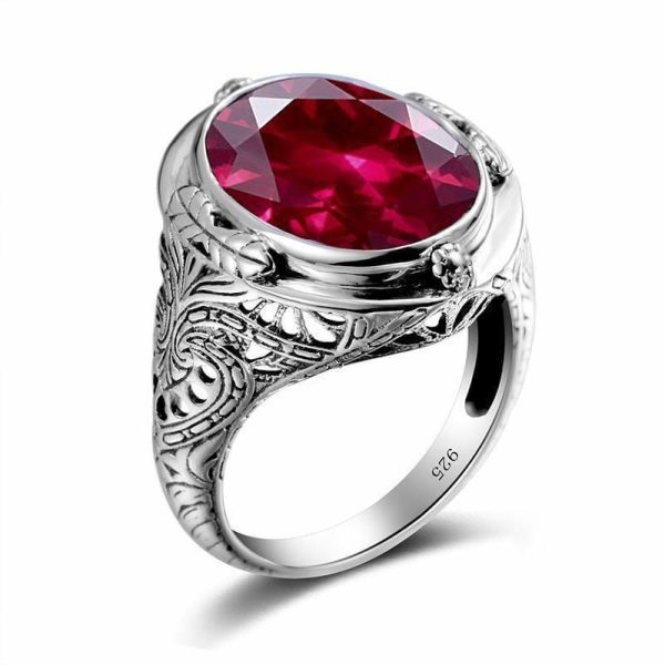 Rings | Austrian Vintage Ruby Silver