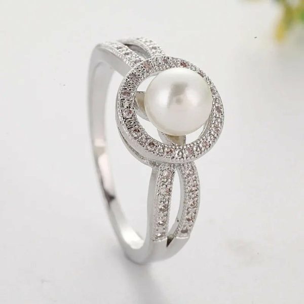 Rings | New Romantic Big Round pearl Women Silver