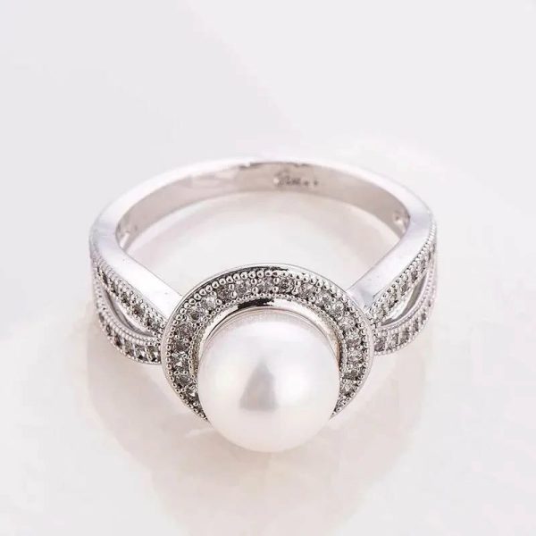 Rings | New Romantic Big Round pearl Women Silver