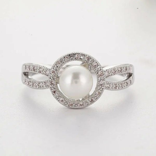 Rings | New Romantic Big Round pearl Women Silver