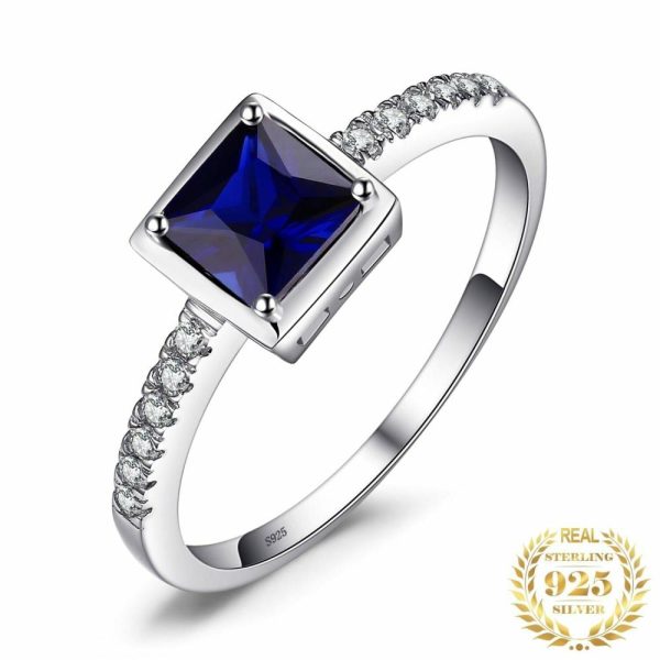 Rings | Perfect Square Sapphire 925 Sterling Silver Silver