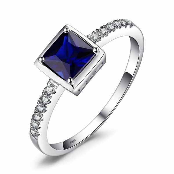 Rings | Perfect Square Sapphire 925 Sterling Silver Silver