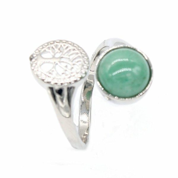 Rings | Tree of Life Resizable Green Aventurine