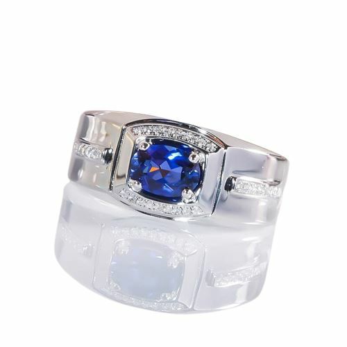 Sapphire | 18K White Gold-Plated Blue Sapphire