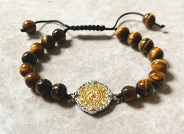 Tigers Eye | Bracelet Elements of Nature Tiger Eye Gold Coin Bracelet