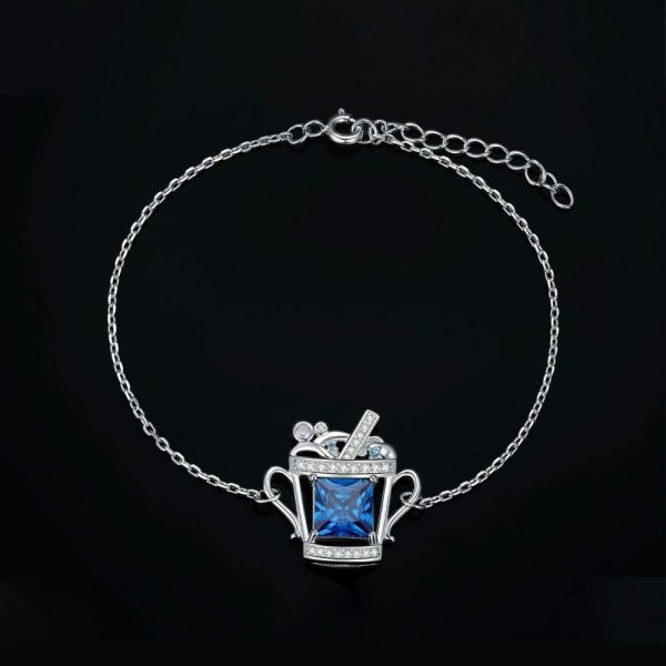 Bracelets | Fashion Ice Cold Drink 3.1ct Blue Sapphire Gemstone Bracelet – 925 Sterling Silver