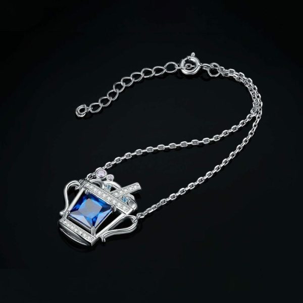 Bracelets | Fashion Ice Cold Drink 3.1ct Blue Sapphire Gemstone Bracelet – 925 Sterling Silver